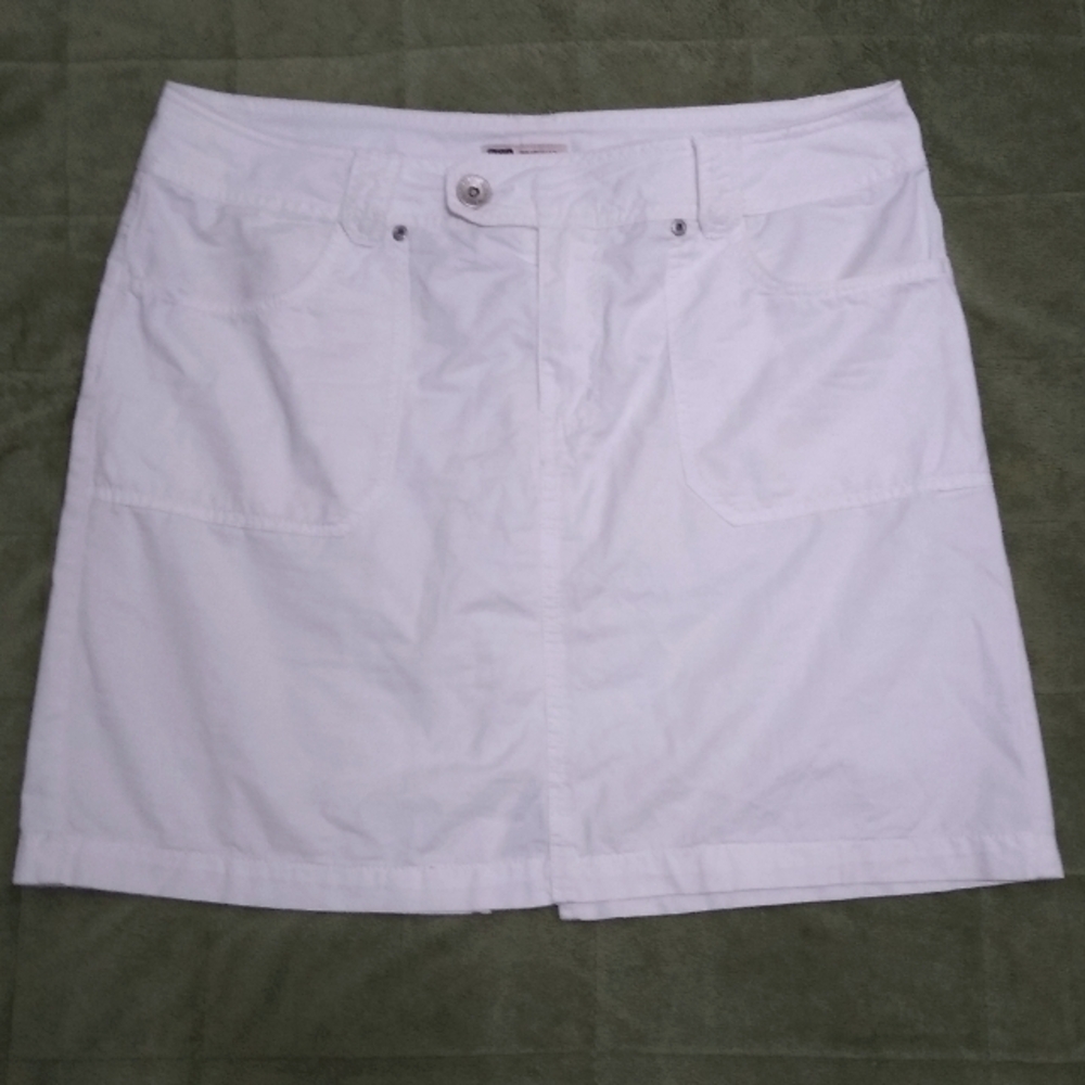 Cotton Skirt Women's Light Fabric Perfect For Summer Beach White Size 12